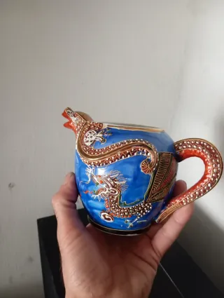 Juego café porcelana China dragón