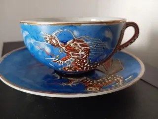 Juego café porcelana China dragón