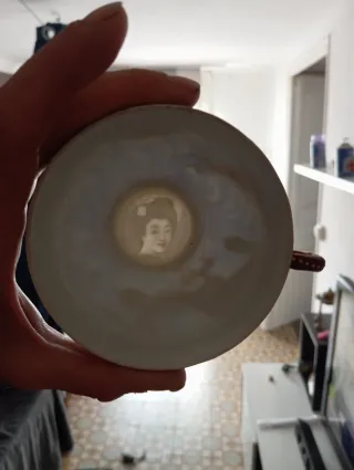 Juego café porcelana China dragón