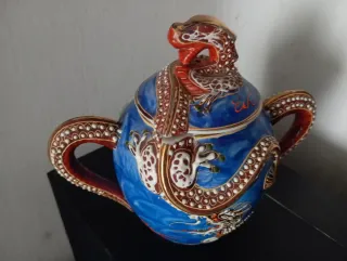 Juego café porcelana China dragón