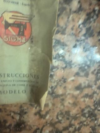 Máquina de coser antigua Sigma Modelo A