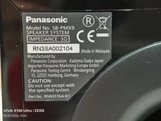 Altavoces Panasonic SC-PMX9 Negros