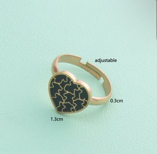 Anillo Corazón Acero Inoxidable Ajustable