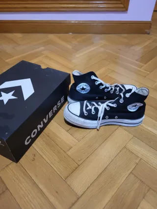 Converse plataforma negras