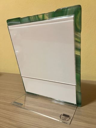 Cornice in vetro verde 11x7 cm