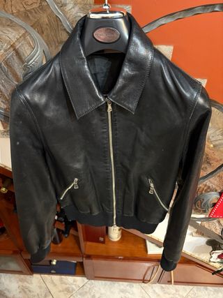 Giubbino bomber vera pelle vintage