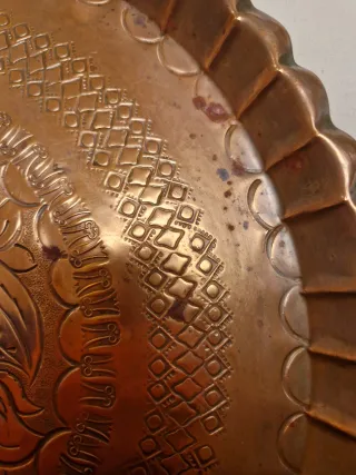Bandeja Bronce Marroquí repujada