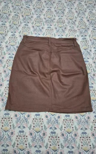 Falda mini marrón