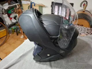 Casco de moto integral negro