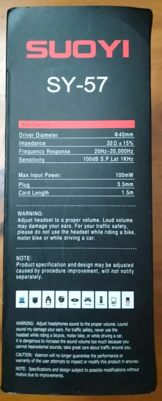 Cuffie SUOYI SY-57 HD On-Ear