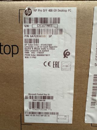 Ordenador HP Pro SFF 400 G9