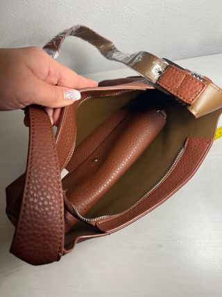 Bolso de mano marrón (2-en-1)