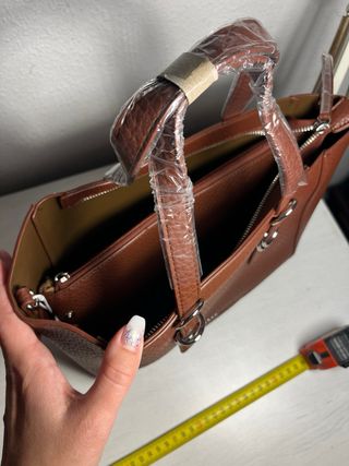 Bolso de mano marrón, 2 en 1