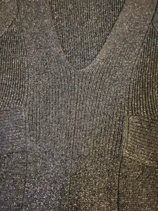 Vestido plateado brillante