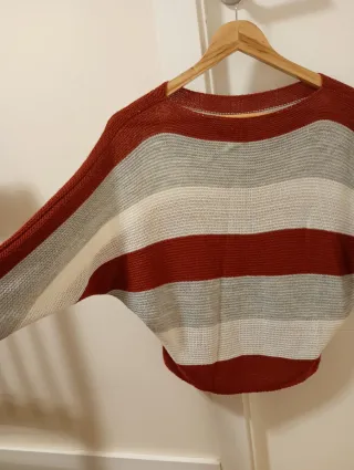 Jersey Rayas Ancho Manga Murciélago