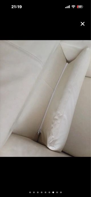 Sillón reclinable piel beige