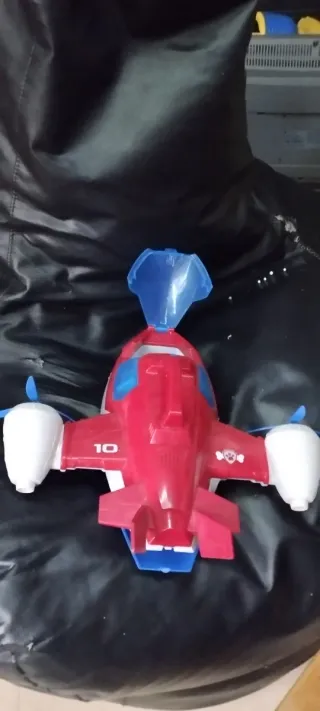 Avião Patrulha Pata Vermelho e Azul