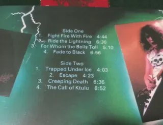 VINILO METALLICA PICTURE RIDE THE LIGHTNING NUEVO