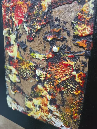 Cuadro abstracto acrílico 90x120x3,5