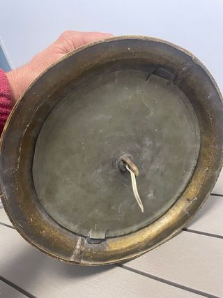 Lámpara de cristal y metal dorada