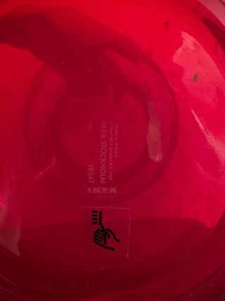 Jarrón IKEA Vintage Maria Vinka Stockholm Rojo