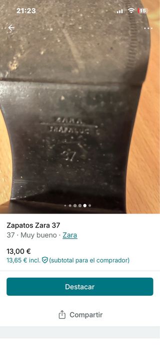 Zapatos Zara Granates Talla 37
