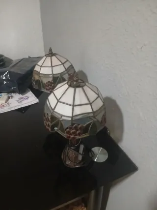 Lámpara Tiffany Vidrio y Metal