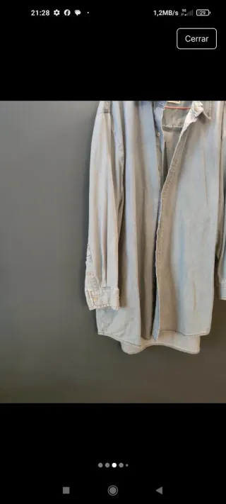 Camisa vaquera Zara XL