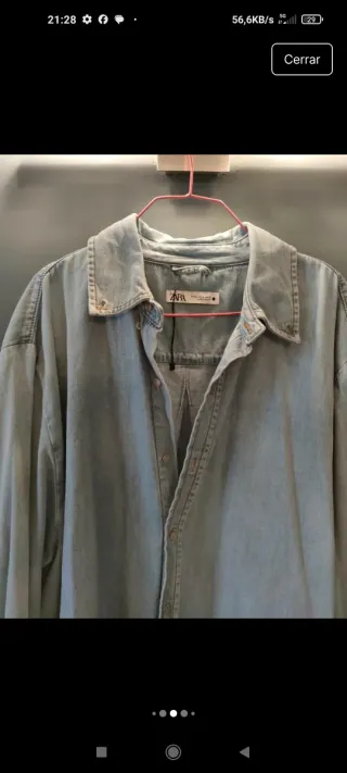 Camisa vaquera Zara XL