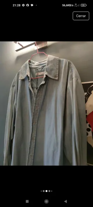 Camisa vaquera Zara XL