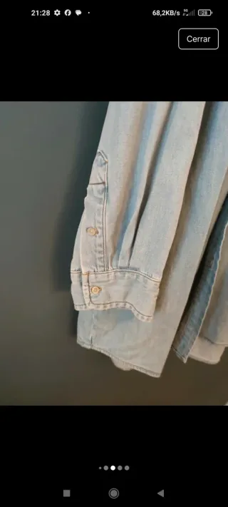Camisa vaquera Zara XL