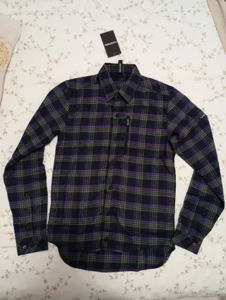 Camisa Franela Canyon Cuadros Morado Negro