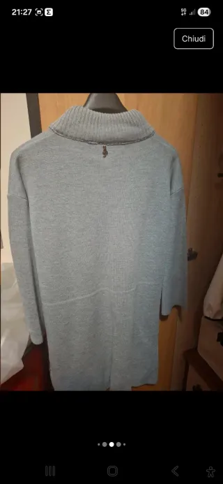 Cappotto in lana grigio taglia unica