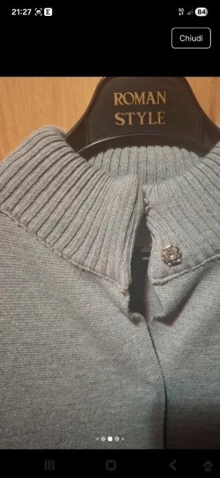 Cappotto in lana grigio taglia unica