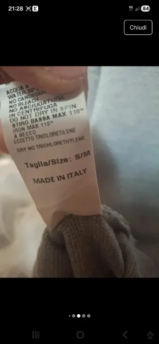 Cappotto in lana grigio taglia unica