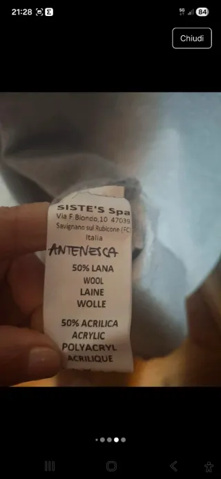 Cappotto in lana grigio taglia unica