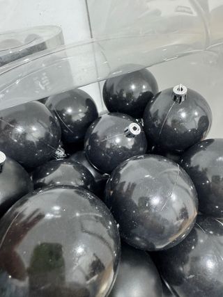 120 Bolas Negras Decoración Navideña