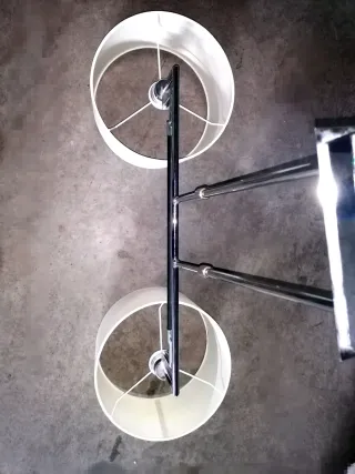 Lámpara salón metálica de doble foco