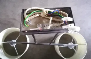 Lámpara salón metálica de doble foco