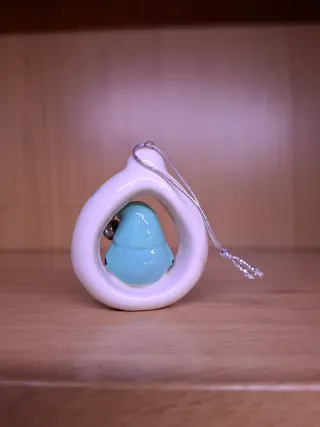 Gnometto decorativo in ceramica con campanellino