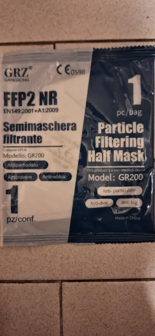 Mascherine FFP2 50 pezzi imbustate singolarmente