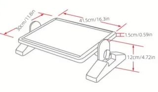 Reposapiés Escritorio Oficina Ajustable