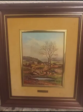 Lote de 6 cuadros antiguos decorativos