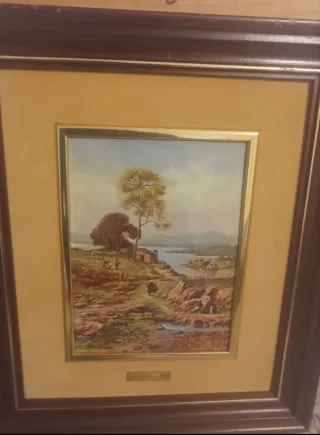 Lote de 6 cuadros antiguos decorativos