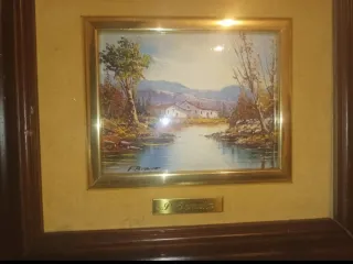 Lote de 6 cuadros antiguos decorativos