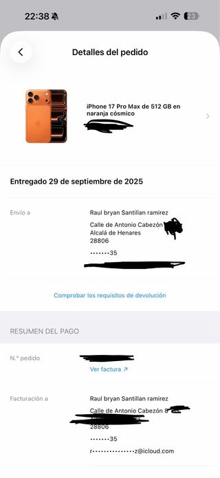 iPhone 17 Pro Max 512GB Naranja