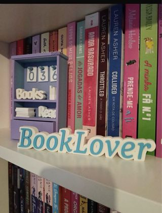 Placa Decorativa BookLover 3D