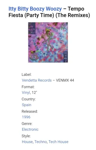 Vinilo Itty Bitty Boozy Woozy - Tempo Fiesta