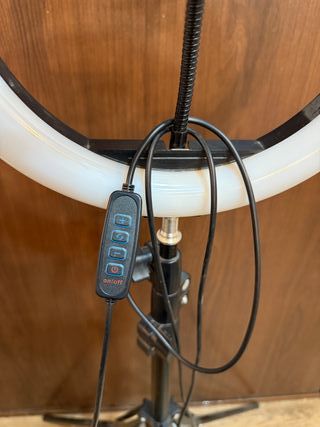Aro de luz LED con trípode y soporte para móvil