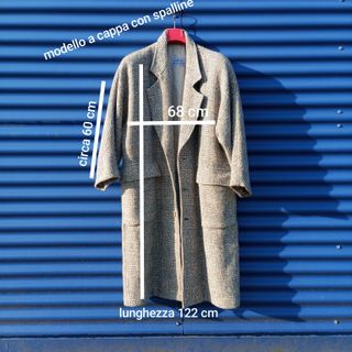 Cappotto Vintage Oversize Beige/Grigio